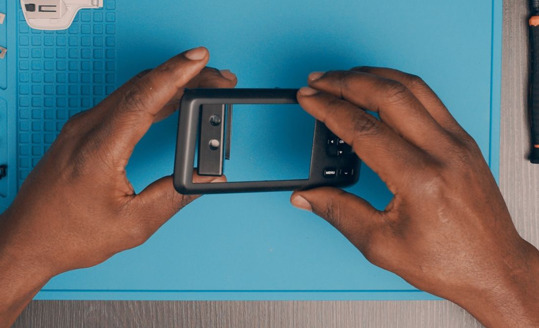 Insert the backplate into the housing.